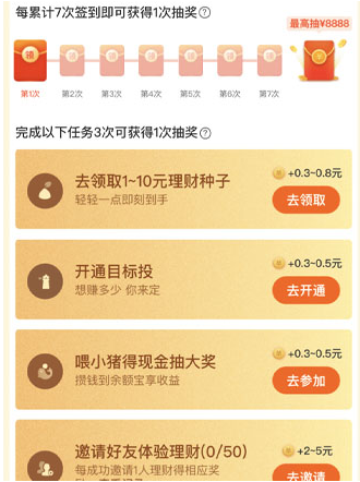 支付寶天天領(lǐng)現(xiàn)金活動參與方法介紹
