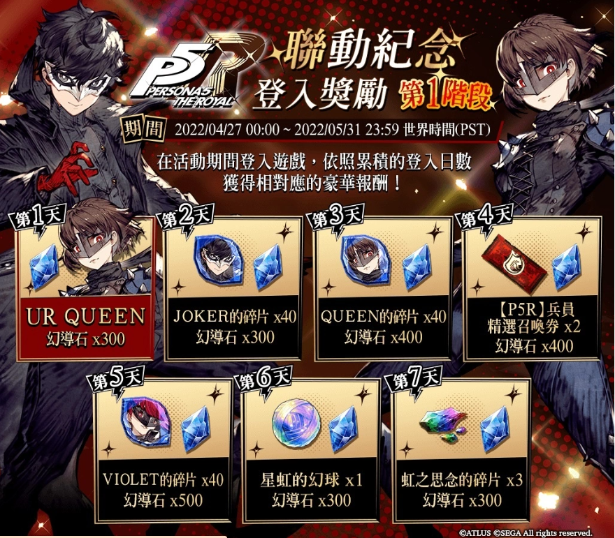 《FFBE幻影戰(zhàn)爭》X《女神異聞錄5皇家版》聯(lián)動活動正式登場！登入免費送Queen！