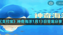 《支付寶》神奇海洋1月13日答案分享