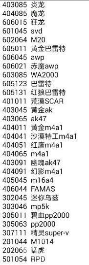全民槍戰(zhàn)槍支代碼大全，全民槍戰(zhàn)槍支代碼使用教程