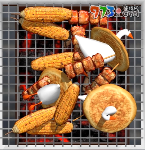 《抓大鵝》游戲燒烤篇通關攻略